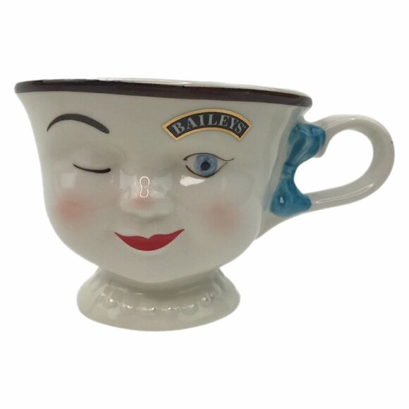 Bailey's Winking Face Cups Yum Anthropomorphic Mugs Irish Cream Male and Female - Picture 3 of 12
